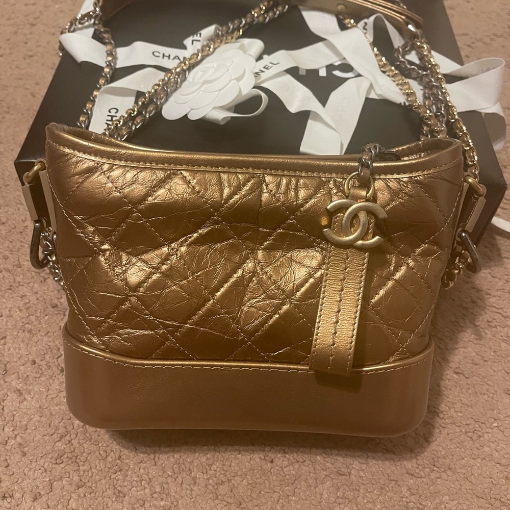 Authentic Chanel small hobo bag .